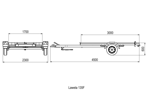 Laweta samochodowa 135F, DMC=1350kg - obrazek 4